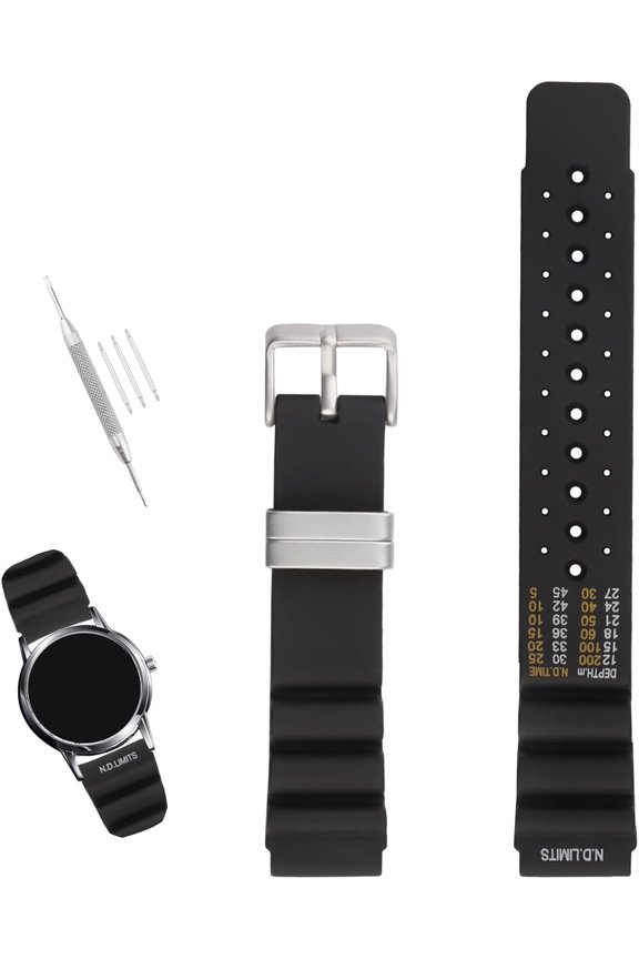 -Compatible for 22mm Citizen smart gen2 diver DAL1BP Men's Sport Hyper Aqualand Duplex Promaster Men's Dive Waterproof Dive Rubber Watch Band Replacement for women Silicone Wirstband Strap men