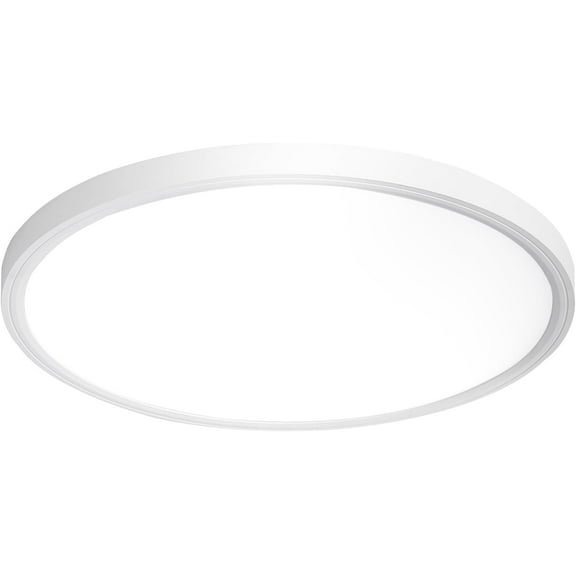TGHTBA-DLLT Flush Mount Ceiling Light: 12 Inch Kitchen Lighting Fixtures Ceiling - 24W Surface LED Light Fixtures for Bedroom Hallway Garage - White Round 5 Color Temperatures (2700K-6000K) Ceiling L