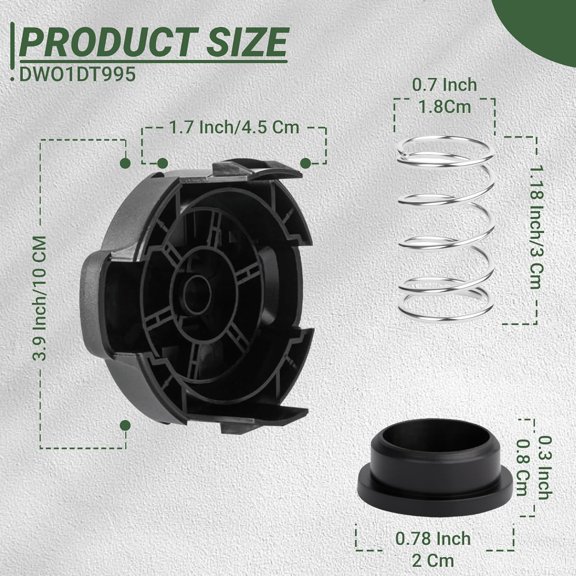 TGHTBA-DWO1DT995 Weed Trimmer Head Replacement Cap Compatible with Dewalt DCST922P1 DCST922B DCST972X1 DCST925 String Trimmer Weed Eater,Bump-Feed Head Replacement Part with 2Spring & 2Base (5Pack)
