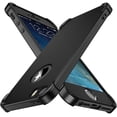 thumbnail image 1 of TGHTBA-Designed for iPhone 5 / 5S / SE (2016) Case,with [2 x Tempered Glass Screen Protector] 360° Full Body for iPhone SE 1st Generation /5S/5 Cover Hard PC Soft Silicone Rubber Case-Black, 1 of 4