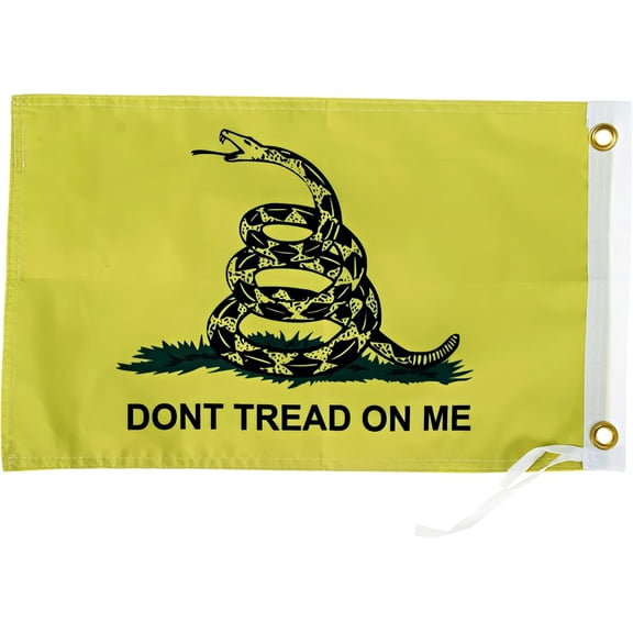 TGHTBA-Don't Tread On Me Flag 12x18 Inches - Perfect for UTV ATV SxS Boats - Attach to Whip Lights or Flag Poles - Double Sided -