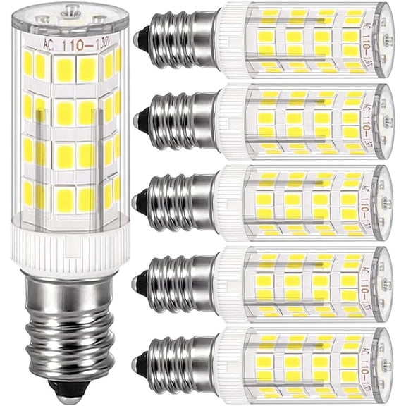 TGHTBA-E12 Led Light Bulb 4W Equivalent 40W C7 Replacement Bulbs Clear Type B Candelabra Base Bulbrite Non-Dimmable Daylight White 6000K (Daylight White 5pack)