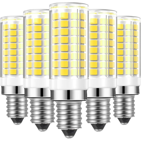 TGHTBA-E14 LED Light Bulbs Dimmable 7W Equivalent to Halogen Bulb 75W 730LM, E14 Corn Light Bulb AC 120V for Kitchen Chandelier Home Lighting (5, Daylight White)