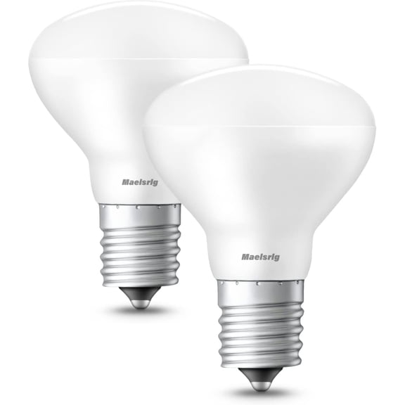 TGHTBA-E17 R14 LED Bulb Dimmable 4W(40W Equivalent) Small Light Bulb, E17 Intermediate Base, 300 Lumens, Curio Cabinet Light Bulb, Soft White 2700K, Pack of 2