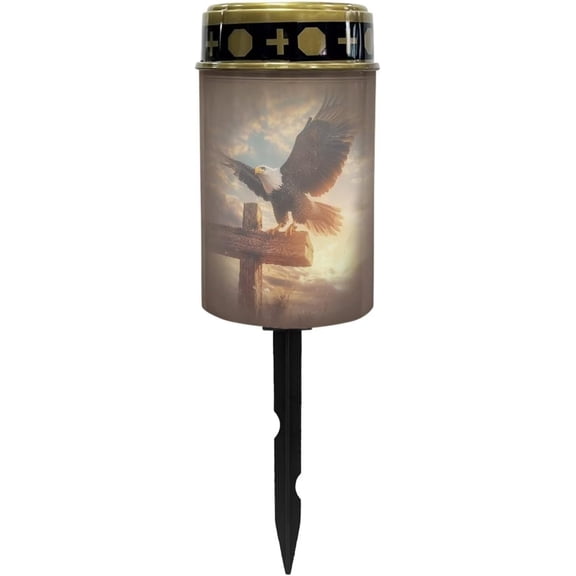 TGHTBA-Eagle Solar Lights Outdoor Landscape Lighting Cross for Cemetery Garden Path Park Yard Path Lights Home Decoration