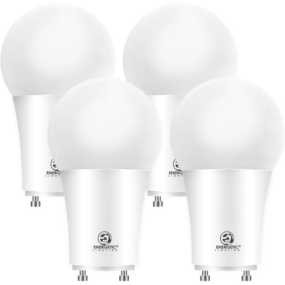 TGHTBA-Energetic LED GU24 Light Bulb, A19 Shape 100 Watt Equivalent (11W), 5000K Daylight, 1400 Lumens High Output, Non-Dimmable, 2 Pin LED Light Bulb, ETL Listed, 4 Packs