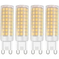 thumbnail image 1 of TGHTBA-G9 LED Light Bulb G9 Bi-pin Base Chandelier Lighting JCD G9 120Volt Home Lighting 8W(80W Halogen Equivalent) 800LM for Table lamp,Wall Sconce,ceilingfan Replacement,4-Pack(Warm White 3000K), 1 of 4