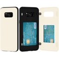 thumbnail image 1 of TGHTBA-Galaxy S8 Plus Wallet Case with Card Holder, Protective Dual Layer Bumper Phone Case (White), 1 of 4