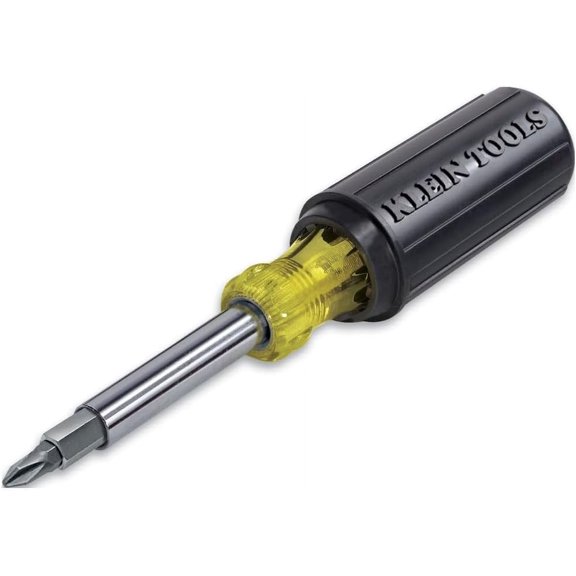 TGHTBA-Klein Tools 32500 11-in-1 Screwdriver/Nut Driver Set, 8 Bits (Phillips, Slotted, Torx, Square), 3 Nut Driver Sizes, Cushion Grip Handle