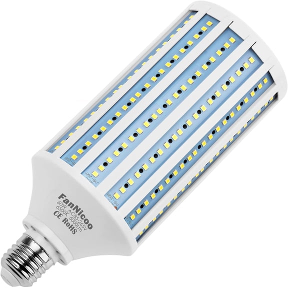 TGHTBA-LED Corn Light Bulb 500W Equivalent 60W 6000Lumen 6500k E26/E27 Medium Base Led Light Bulb Cool Daylight White Corn Lamp for Indoor Outdoor Garage Warehouse Factory Workshop Backyard Barn