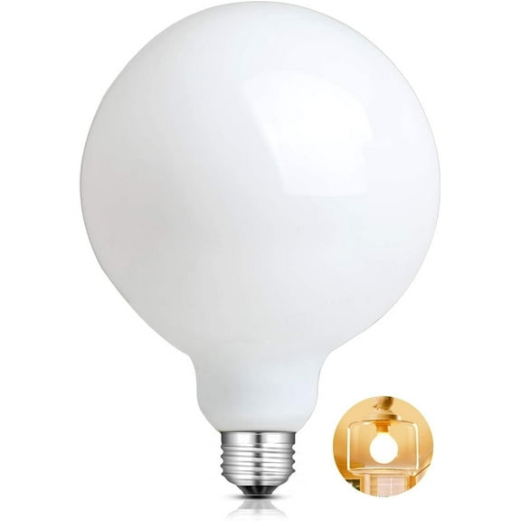 TGHTBA-LED Light Bulbs, G125 Globe Bulb,10w Globe Light Bulb, Warm White Light 2700k LED Bulbs,Non-Dimmable,E26 Base Large Light Bulb,Milky White Led Bulb 1000 Lumens,Perfect for Indoor Home Lighting