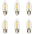 thumbnail image 1 of TGHTBA-Lighting 5316920 4.5 Watt (60 Watt Equivalent) B11 Dimmable Clear Filament LED Light Bulb, Medium Base, 6 Pack, 1 of 4