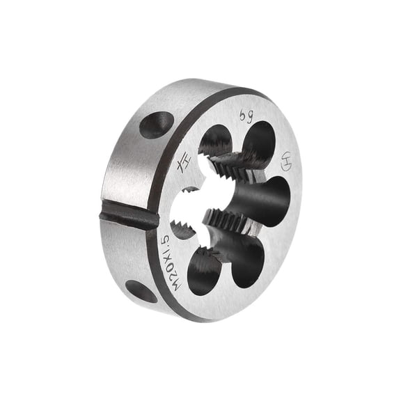 TGHTBA-M20 X 1.5 Metric Round Die, Machine Thread Left Hand Threading Die, Alloy Tool Steel Screw Thread Cutting Die