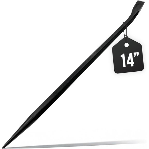 TGHTBA-Mutt Tools 14 Inch Heavy Duty Alignment Pry Bar Professional-Grade Sleever Bar For Line-Up & Spud Work Ideal for Ironworkers, Construction, & Industrial Use
