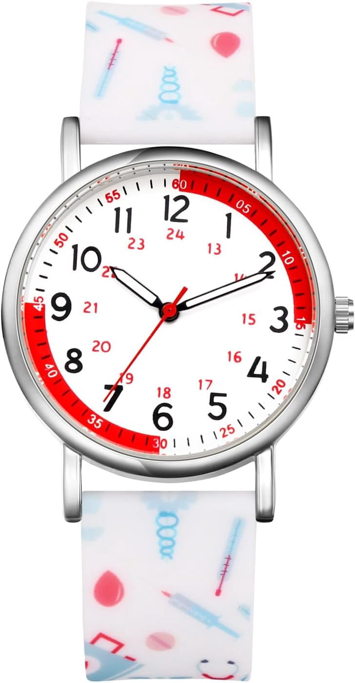 TGHTBA-Nurse Silicone Wrist Watches: Silicone Band Easy Reader ...