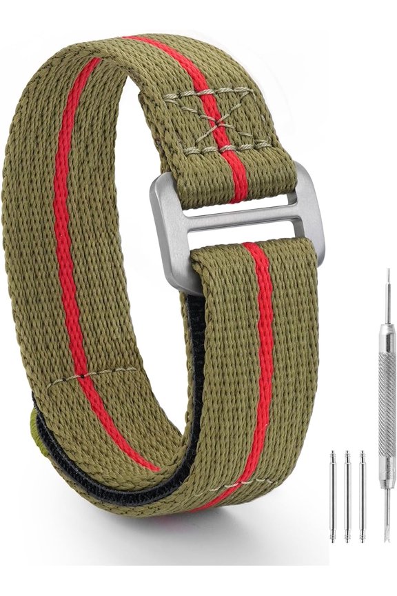 -Nylon Watch Band - Hook and Loop Fasteners Soft Watch Strap 20mm 22mm - Sport Watch Bands for Men Women