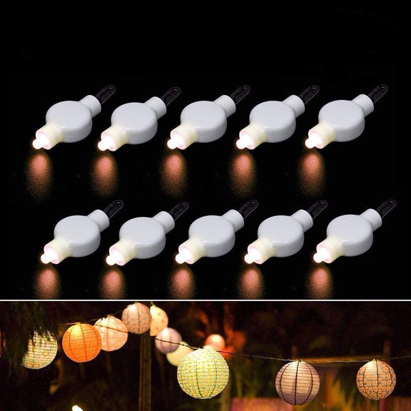 TGHTBA-Paper Lantern Lights Battery Operated Hanging LED Lights Super Bright Easy Use Decorative Lighting for Outdoor/Indoor Wedding Camping Party Events Balloon Lanterns,Last 36 Hours(Pack of 12,War