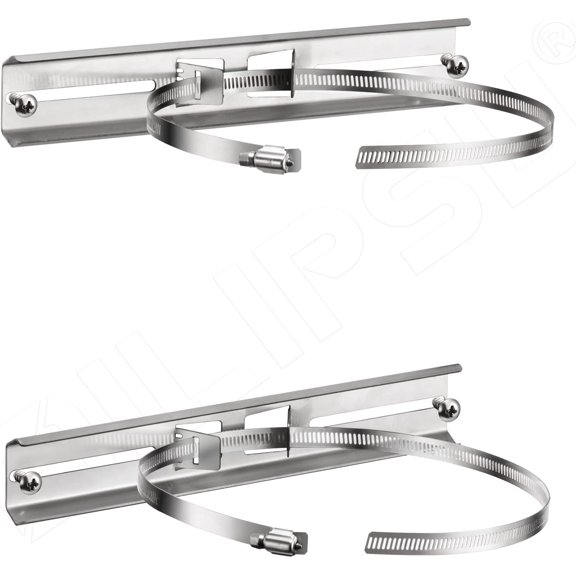 TGHTBA-Pole Mounting Kits, 304 Stainless Steel 11.4" x 1.9" Brackets with Adjustable 28 Inch Clamps for Electrical Boxes, Devices, and Outdoor Applications