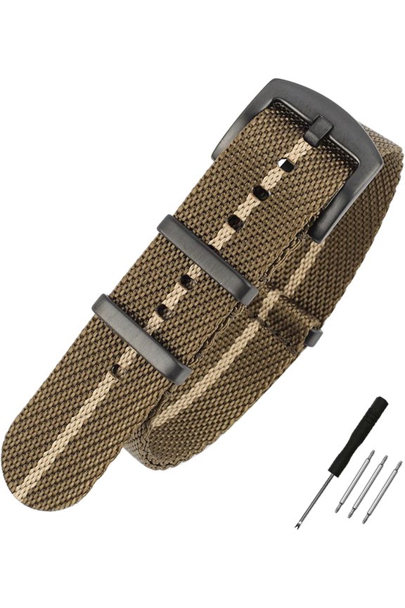 -Premium Weave Nylon Watch Band 20mm 22mm Replacement Military Watch Straps for Men