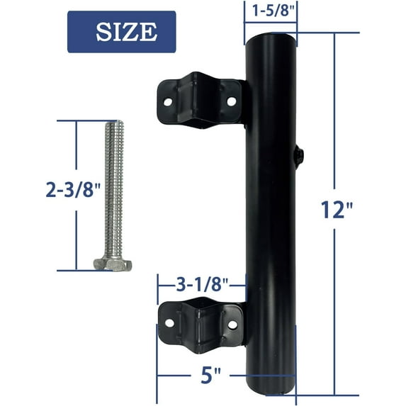 TGHTBA-RV Ladder Flag Pole Mount RV Camper Flagpole Holder Compatible with 1" RV Ladders