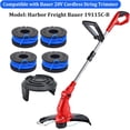 thumbnail image 1 of TGHTBA-Replacement Weed Eater String Trimmer Line 0.065" 10FT Compatible with Harbor Freight 19115C-B Bauer 20V Cordless Weed Wacker,5 Pack (4-Line Spool + 1 Cap), 1 of 4