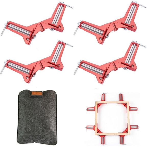 TGHTBA-Right Angle Clamp, 90 Degrees Corner Clamp, Picture Frame Holder, Glass Holder, DIY Woodworking Hand Tools