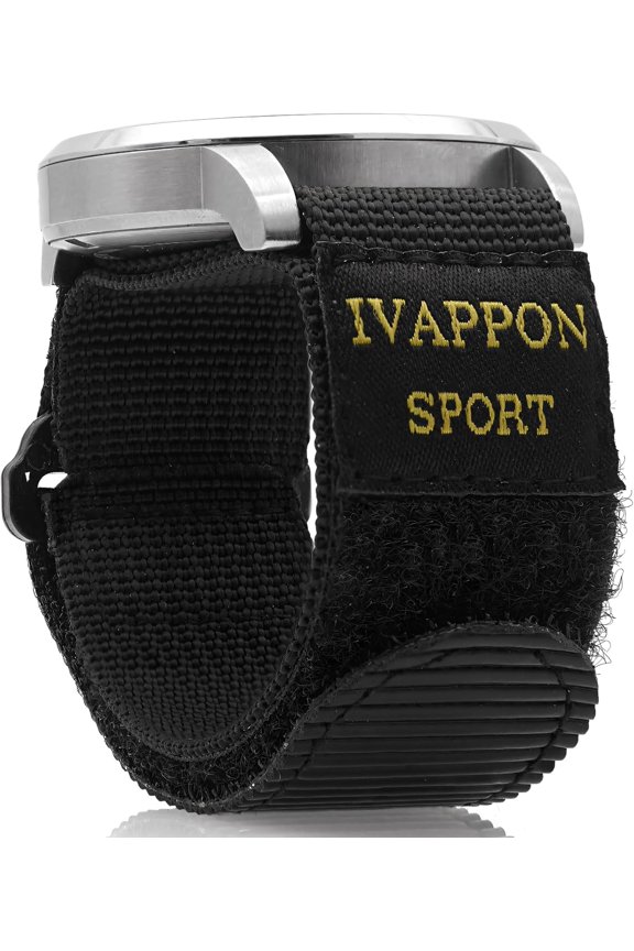 -Sport Watch Band, Hook and Loop Nylon Strap, 18-22mm Width, Drop Prevention Design, Multiple Colors