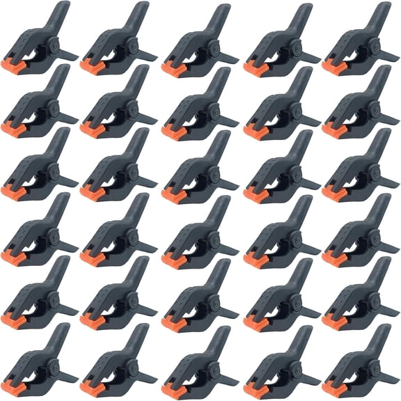TGHTBA-Spring Clamps,30 Pack 3.5in Professional Plastic Heavy Duty Spring Clips for Crafts, Backdrop Clips Clamps for Backdrop Stand,Photography Studios,Woodworking,Home Improvement