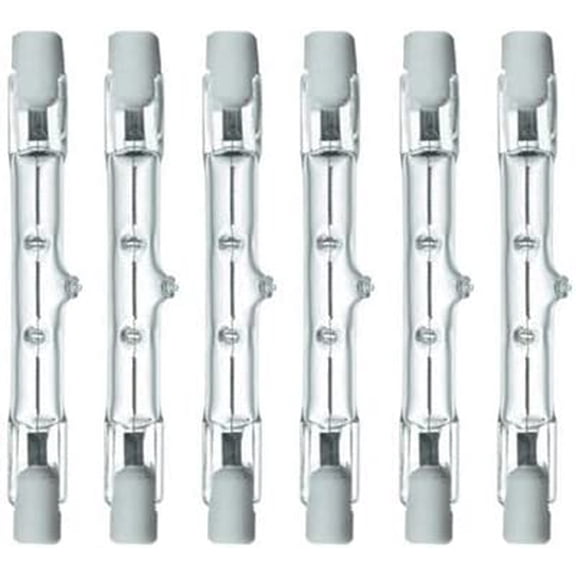 TGHTBA-T3 J Base Bulb Double Ended RSC Base Halogen Light Bulbs 75 watt, 500Lumens, 130V, 2700K Soft White, Dimmable, 78 MM, (6 Pack)