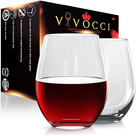 TGHTBA-Unbreakable Plastic Stemless Wine Glasses 20 oz | 100% Tritan Heavy Base | Shatterproof Glassware | Ideal For Cocktails & Scotch | Perfect For Homes & Bars | Dishwasher Safe | Set of 2