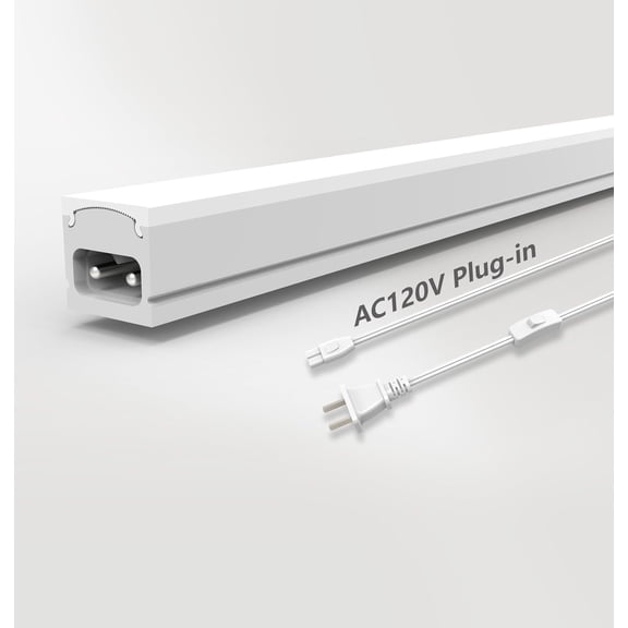 TGHTBA-Under Cabinet Lighting Plug in, 12 Inch 1 Pc, Linkable AC120V 3CCT 3000K/4000K/5000K Ultra Slim, LED Under Cabinet Lights for Counter Light, Kitchen, Shelf, Sink, Workshop, DeskWhite