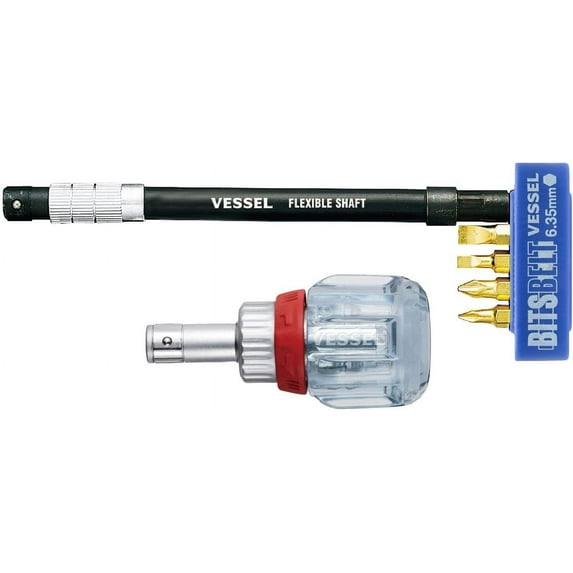 TGHTBA-Vessel TD-6700FX-4 Stubby Ratchet Driver (with Flexible Shaft)