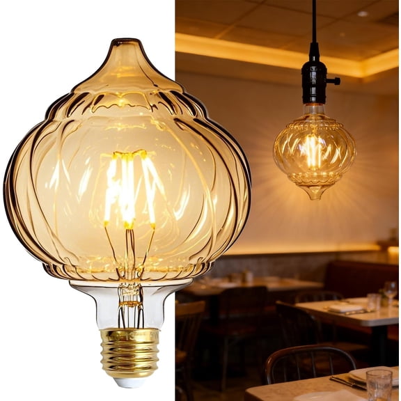 TGHTBA-Vintage Led Bulb Big Lantern G40 4W 2500Kelvin Warmth Glow 40W Equally 110-130V E26 Decorative Edison Bulb