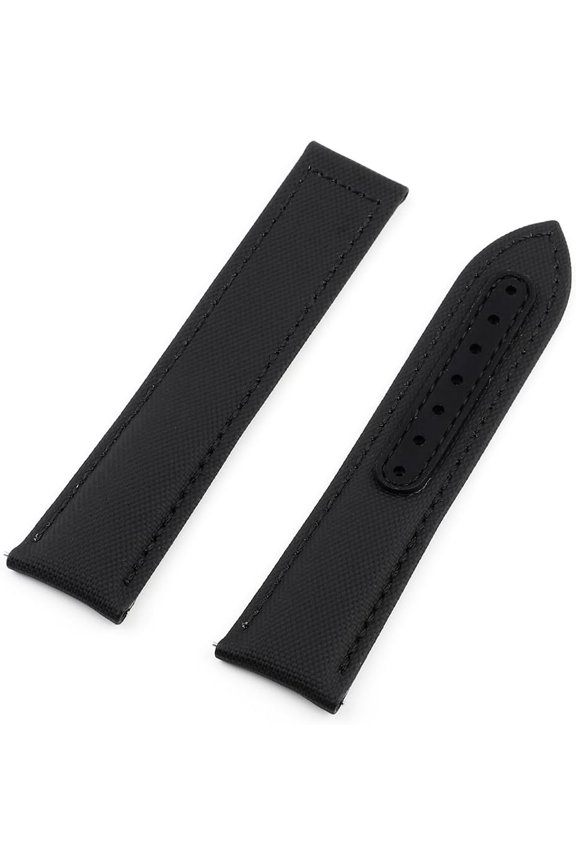 -Water Resistant Sailcloth Watch Strap 20mm 22mm Canvas Fabric With Leather Back Lining Quick Release Watchband Replacement
