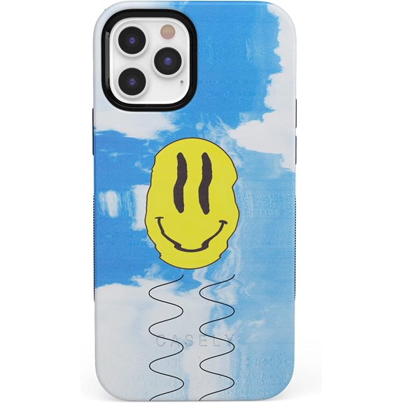 TGHTBA-iPhone 11 Pro Max Case | On Cloud Nine | Glitch Smiley Face | Bold Protective Design
