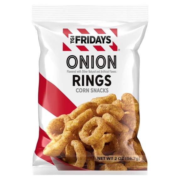 TGI Fridays Onion Rings Corn Snacks, 2oz. - Pack of 6