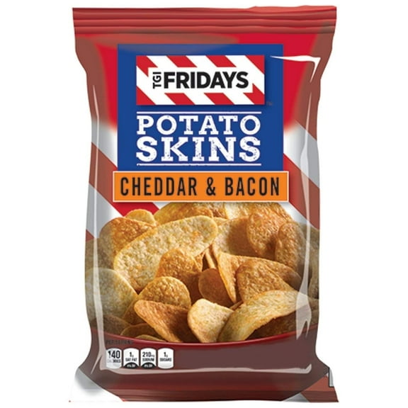 TGI Friday's 4 oz Cheddar & Bacon Potato Skins Chips (3 Bags)