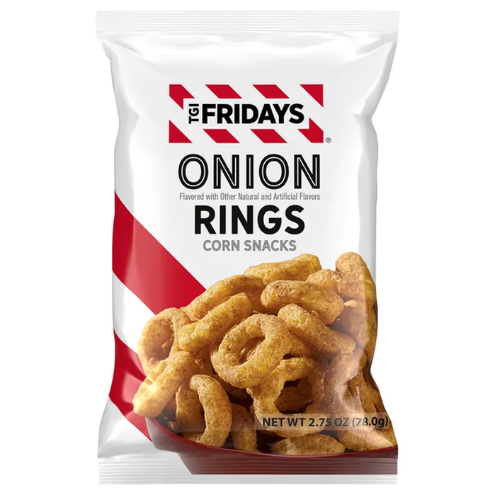TGI Fridays Onion Rings Corn Snacks, Gluten-Free, 2.75 oz Bag