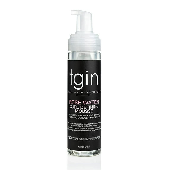 TGIN Rose Water Curl Defining Mousse - 8oz,Pack of 2