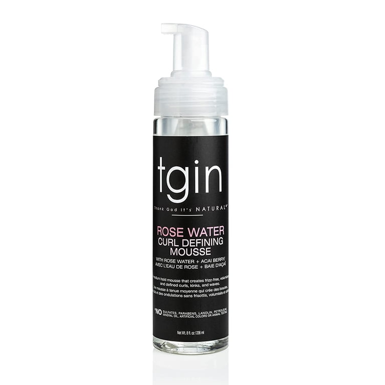 TGIN Rose Water Curl Defining Mousse - 8oz - Walmart.com