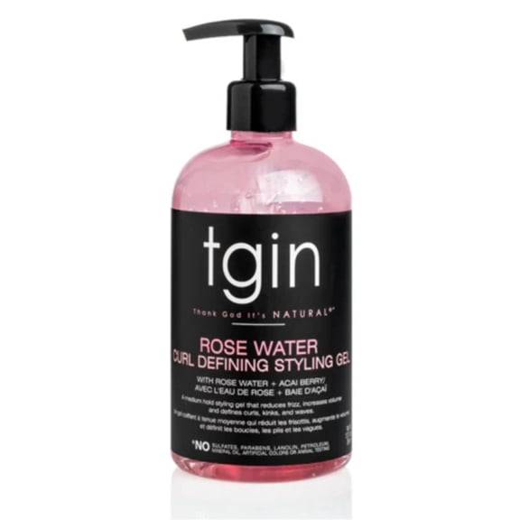 TGIN Rose Water Defining Styling Gel – Lightweight Hold Frizz Control