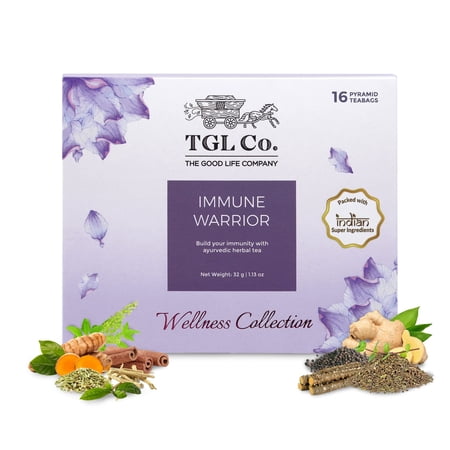TGL Co. Immune Warrior Immunity Booster Tea Green Tea 16 Tea Bags