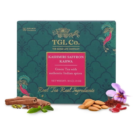 TGL Co. Kashmiri Kahwa Green Tea, 16 Tea Bags