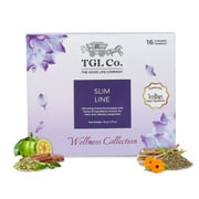 TGL Co. Slim Line Tisane Tea Bags, 16 Tea Bags | Slimming Tea for Weight Loss with 8 Natural Herbs