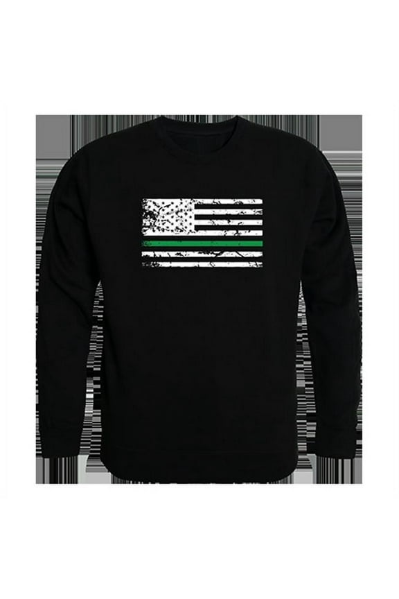 TGL Flag Graphic Crew Neck Sweatshirt, Black - 2X