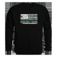 thumbnail image 1 of TGL Flag Graphic Crew Neck Sweatshirt, Black - Large, 1 of 1