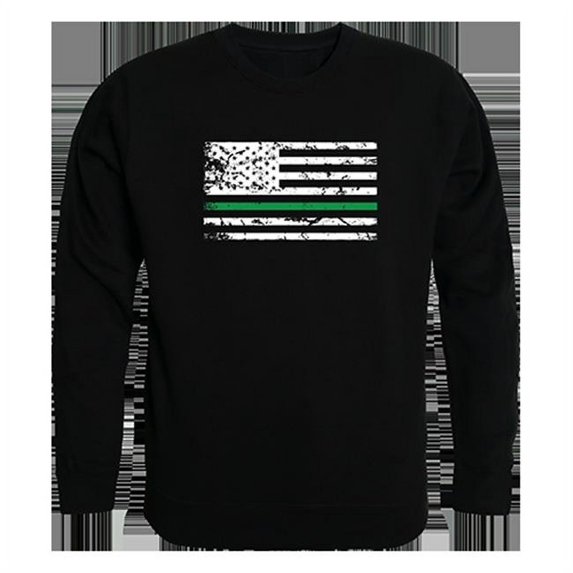 TGL Flag Graphic Crew Neck Sweatshirt, Black - Large