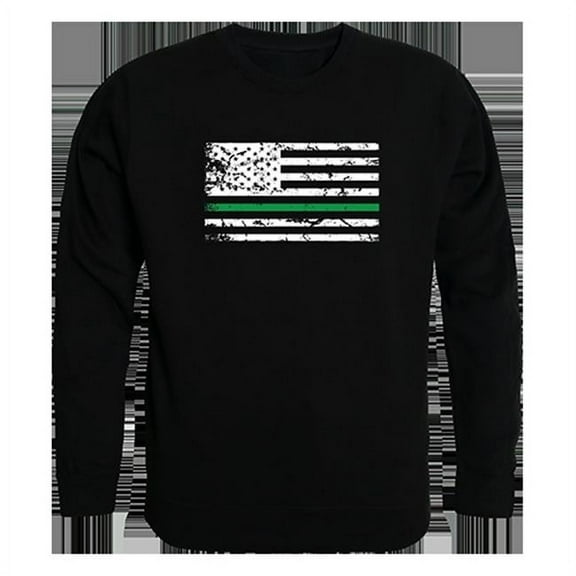 TGL Flag Graphic Crew Neck Sweatshirt, Black - Medium
