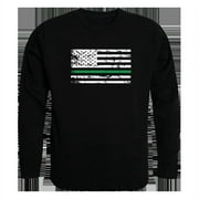 TGL Flag Graphic Crew Neck Sweatshirt, Black - Small