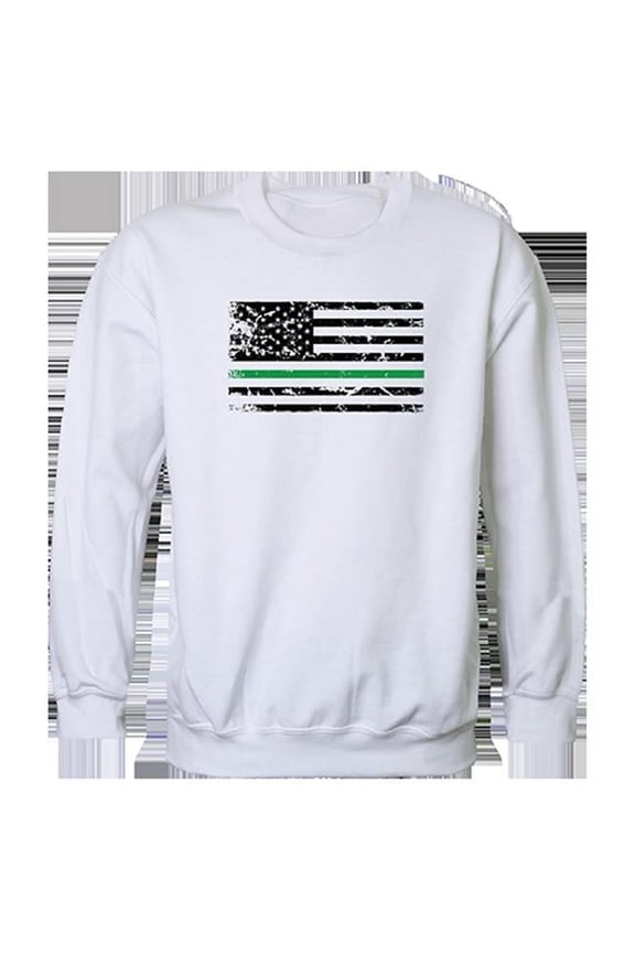 TGL Flag Graphic Crewneck Sweatshirt, White - Small